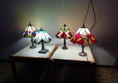 Tvoření - studentské lampy tiffany technikou