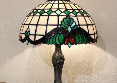 Lampa tiffany technikou Baroque zelená 4
